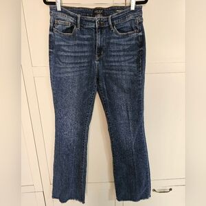 Judy Blue Womens 13/31 Bootcut Jeans Raw Edge Hem Distressed Stretch M Bootcut